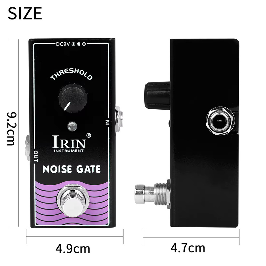 Irin RF-15 Hammer Noise Gate Mini Effektpedal True Bypass in Schwarz - Bild 3
