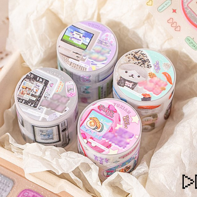 Mr Paper Washi Tape Set Time Warp Flash Sand in Multicolour mit gestanzten Mustern - Bild 1