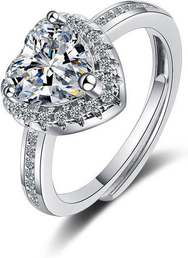 Diwenfu Ring 925 Silber, Moissanit, Damen - Bild 1