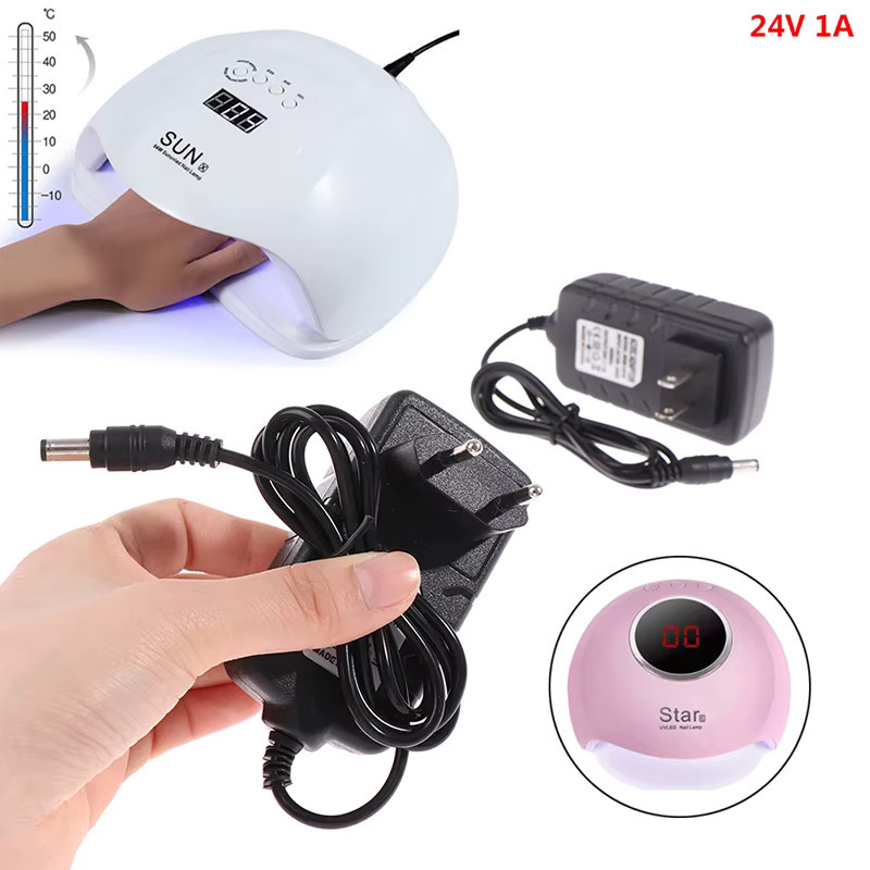 KuZHEN Netzteil Adapter Ladegerät für UV LED Nagel Lampe, 24V 1A 24W - Bild 3