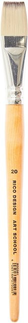 Rico Design Kunstpinsel Art School für Schule und Hobby mit Synthetikfasern flach 20 mm - Bild 1