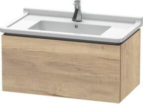 Duravit L-Cube Waschtischunterschrank wandhängend in Braun mit 1 Auszug, B/T/H: 82 x 46,9 x 40,8 cm - Bild 1