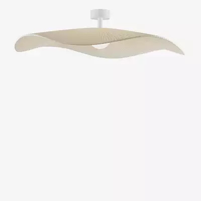 Bover Mediterrània LED Deckenleuchte aus Papier in Beige und Weiß - Bild 1