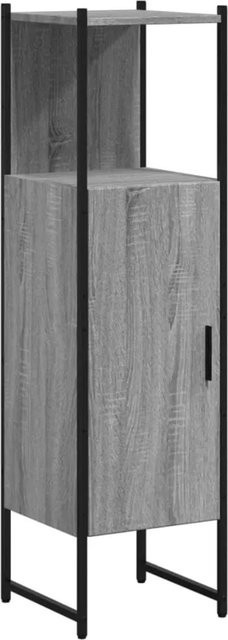 vidaXL Badschrank Grau Sonoma aus Holzwerkstoff und pulverbeschichtetem Stahl, B/T/H: 33 x 33 x 120,5 cm - Bild 1