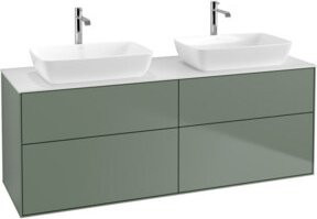 V&B Waschtischunterschrank Finion mit Wandbeleuchtung in Weiß, B/T/H: 160 x 50,1 x 60 cm - Bild 1