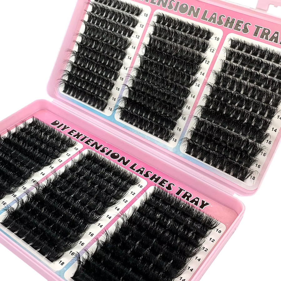 UMIRYAO Wimpernbuch, 500 Stück, Cluster-Wimpern, 10–18 mm, Unisex - Bild 2