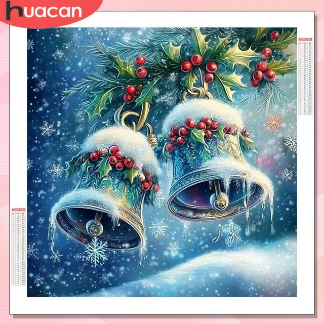 HUACAN Diamant-Gemälde Set Weihnachts-Mosaik mit Strasssteinen in Multicolour, Breite: 40,0 cm, Höhe: 20,0 cm, Tiefe: 20,0 cm - Bild 1