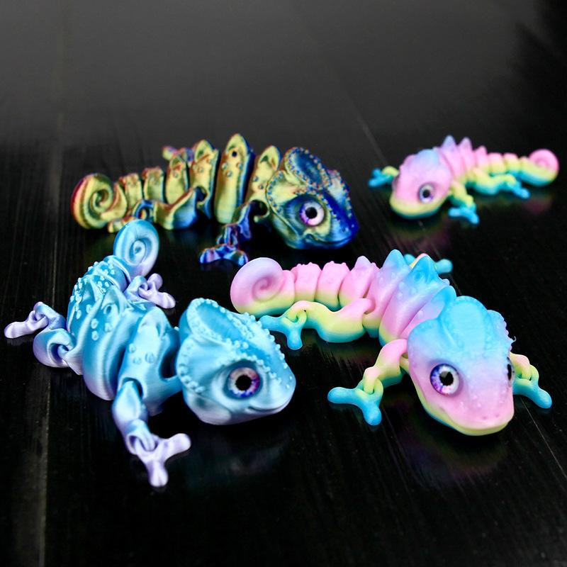 OONBIFFY Chamäleon Figuren 3D-Druck Mehrgelenkig Beweglich 10cm 6–12 Jahre - Bild 3