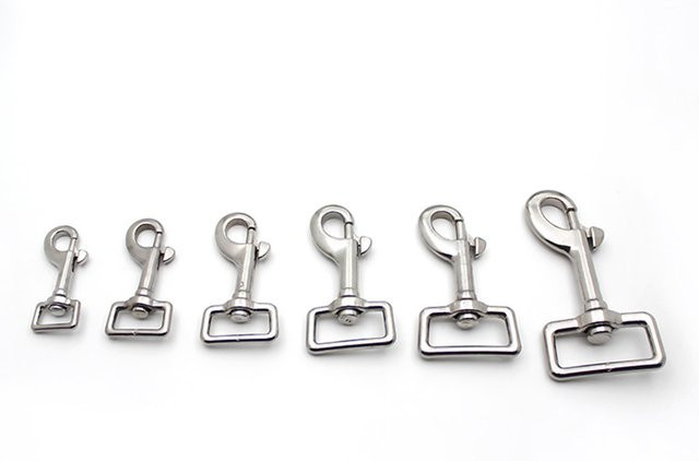 NERISXB Quadratischer Karabinerhaken aus 316 Edelstahl in Silber für Marine-Yacht-Rigging und Tauchen - Bild 1
