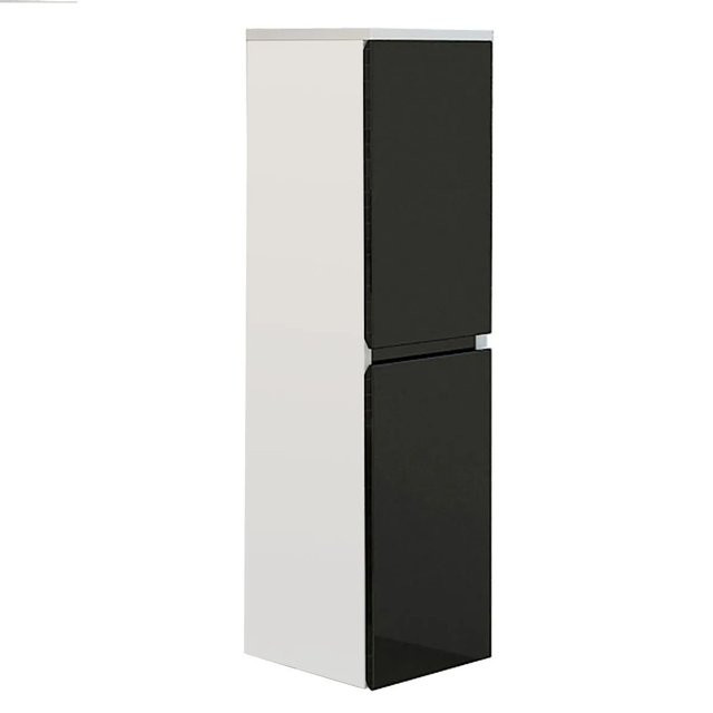 Jet-Line Badschrank Aiger Hochschrank mit Hochglanzfront in Schwarz zur Wandmontage B/T/H: 30 x 30 x 110 cm - Bild 1