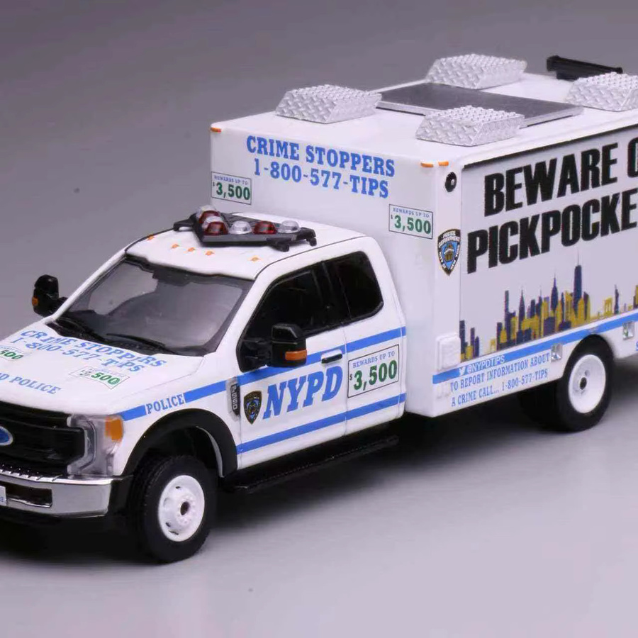 Bburago Nypd F550 Werbe-Polizeifahrzeug, 1:64 Maßstab, Druckguss-Legierungsautomodell - Bild 3