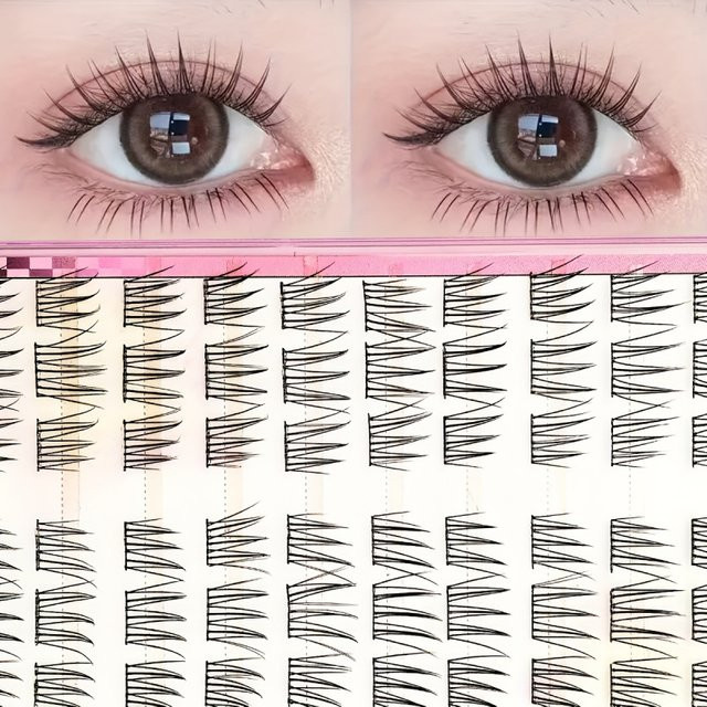 ACE Künstliche Wimpern, 60 Cluster, Black, Unisex - Bild 1