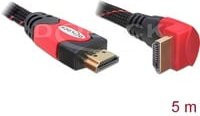 Delock HDMI Anschlusskabel 4K UHD mit Ethernet/LAN, vergoldete Steckkontakte, Schwarz/Rot, Länge: 5 m - Bild 2