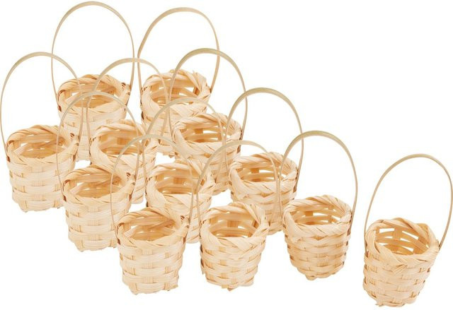 VBS XXL Mini Körbchen Bambus in Beige, 12 Stück - Bild 1