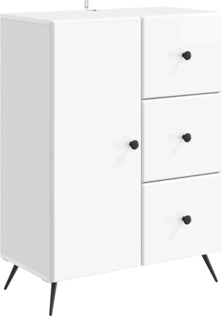 vidaXL Sideboard modern in Hochglanz Weiß, B/T/H: 66 x 34,5 x 90 cm - Bild 1