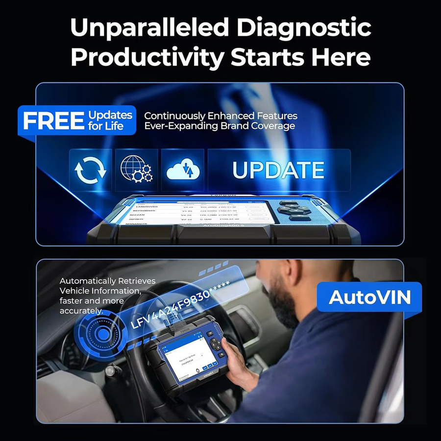 TOPDON Artidiag600S OBD2-Diagnosegerät in Schwarz mit lebenslangem Upgrade, Codeleser für ABS, SRS, AT und Motor sowie 9 Reset-Funktionen - Bild 5