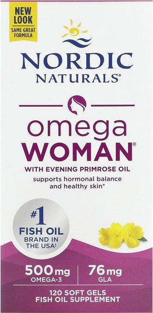 Nordic Naturals Omega Woman mit Nachtkerzenöl, 120 Softgelkapseln, Damen - Bild 1