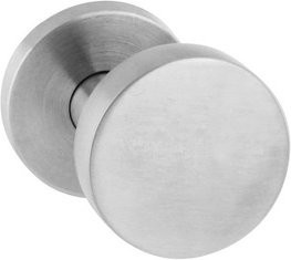 Intersteel Türknopf rund in Edelstahl-Optik, Farbe Silber, Durchmesser: 5,4 cm - Bild 1