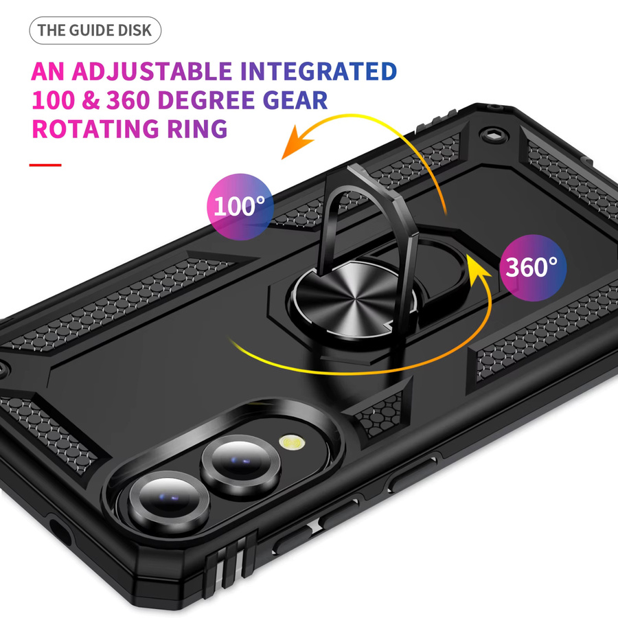 Samsung Galaxy S26 S25 S24 S23 Plus Ultra FE Gepanzerte Anti-Fall Schutzhülle mit verstärkten vier Ecken in Schwarz und Gold - Bild 6