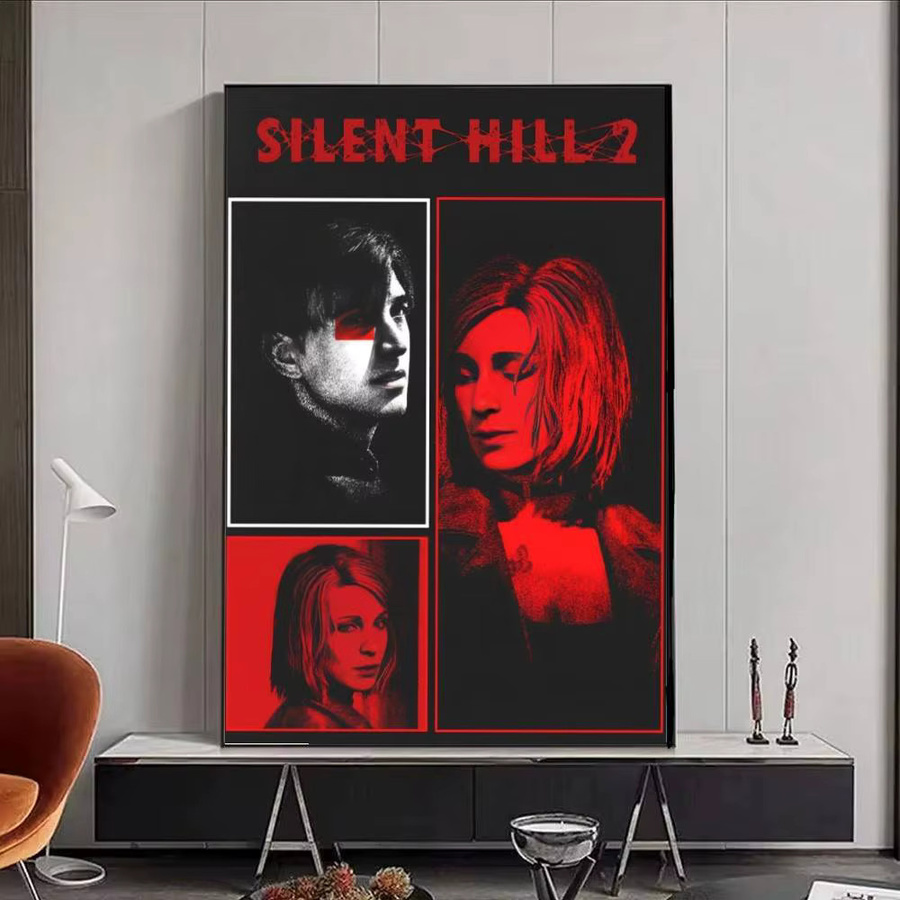 Klassisches S-Silent H-Hill 3 Game-Poster von Bilibili, selbstklebender Papierdruck in Mehrfarben, abstraktes Wandbild für dein Zuhause, B/H: 15,0 x 10,0 cm - Bild 5