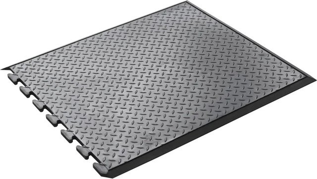 PROREGAL Anti Ermüdungs Gummifliese Mittelstück, Schwarz, B x L: 80 x 70 cm, Höhe: 1,2 cm - Bild 1