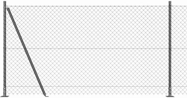 vidaXL Zaunpfosten aus Stahl und PVC in Grau, B/T/H: 4 x 4 x 120 cm - Bild 1