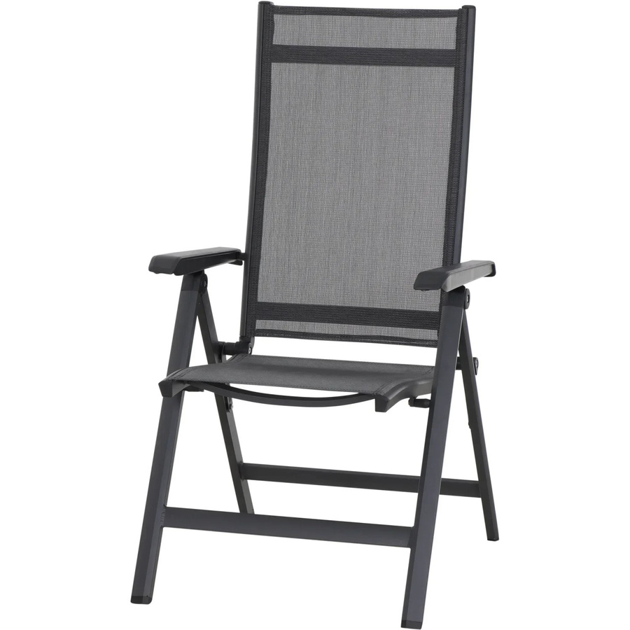 Siena Garden Klappsessel Tesoro aus Aluminium mit Textilene in Anthrazit Matt B/T/H: 68 x 60 x 110 cm - Bild 2