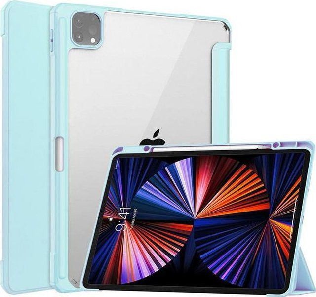 CoreParts Folio Etui für Apple iPad Pro 2021, 12.9 Zoll, Transparent/Blau - Bild 1