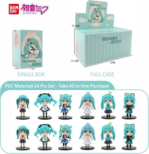 Bandai Hatsune Miku Blind Box Set, 6-teiliges Set, Chibi Figuren - Bild 1
