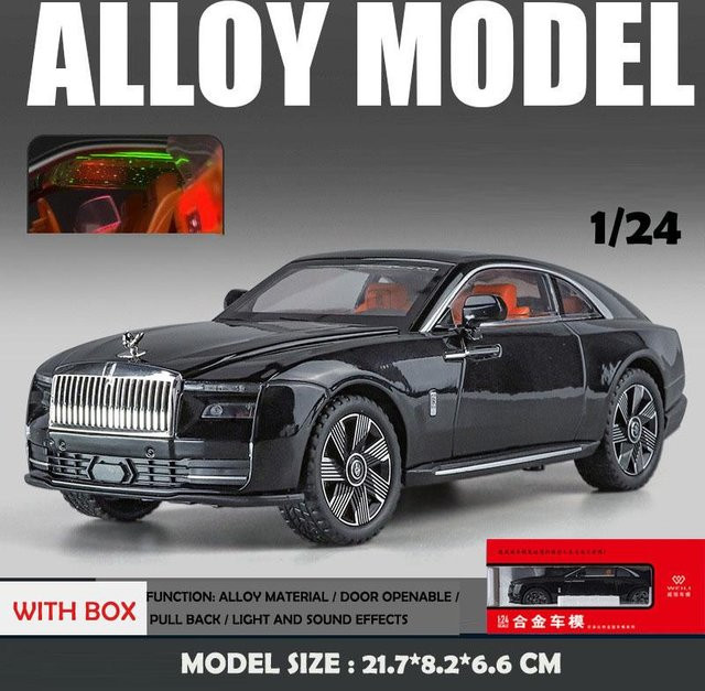 Linyi toy car Rolls Royce Spectre Supercar, Legierungsmodell, 1:24, mit Sound und Licht, ab 14 Jahren - Bild 1