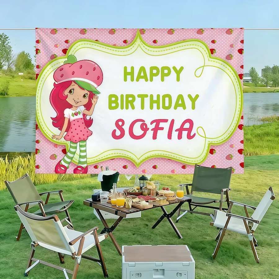 Warner Bros. Cartoon S-Strawberry G-Girl Wandbanner Dekoration in Mehrfarbig, Rechteckig - Bild 3