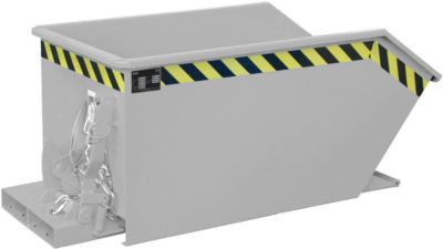 Kippbehälter Typ GU von Bauer, 300 Liter, verzinkt, grau, B/T/H: 118 x 68 x 58 cm - Bild 1