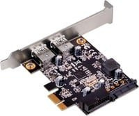 SilverStone EC04-E USB-Controller PCIe USB-C Erweiterungskarte Schwarz - Bild 1