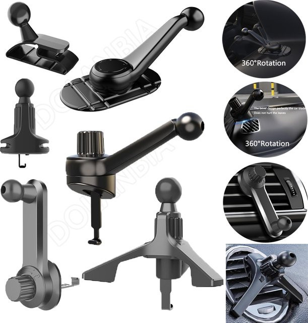 DOLANBIA Universal 17mm Kugelkopf Auto Lüftungshalterung für magnetische Handyhalterungen, Schwarz - Bild 1