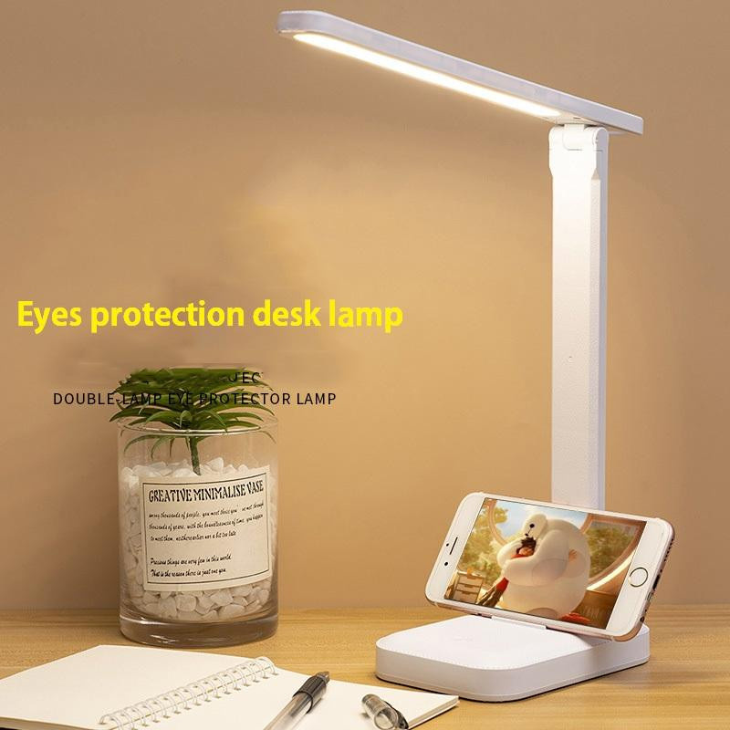 Happy6 LED Tischlampe in Weiß mit Touch-Dimmer, wiederaufladbar und augenschonend für Schlafzimmer und zum Lesen - Bild 2