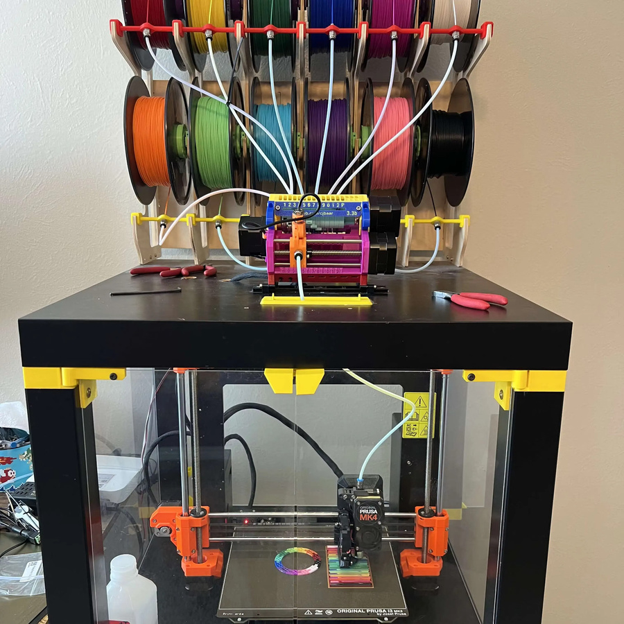 Prusa MMU3 12X Filaments Feeder Multi Color Upgrade-Kit für FDM 3D-Drucker kompatibel mit MK3S+, MK3.5, MK3.9S, MK4, MK4S und Core One - Bild 1