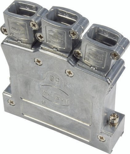 HARTING Schalengehäuse aus Zinkdruckguss in Silber, Artikelnummer 61 03 001 2119 - Bild 1