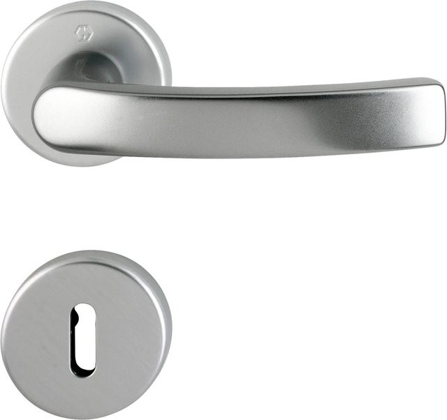 Hoppe Rosetten-Garnitur Luxembourg aus Aluminium in Stahlfarbig/Silber - Bild 1