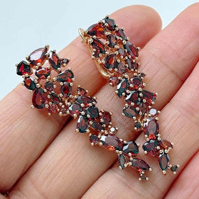 Kinel Ohrringe, Tropfen, 585 Rose Gold, Zirkon, Damen - Bild 1