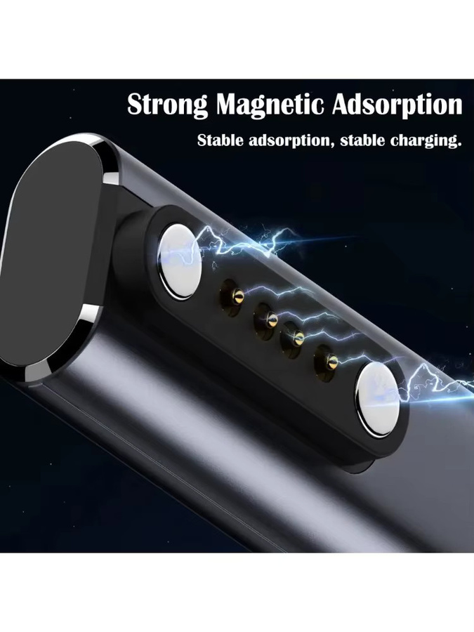 Magnetischer Ladeadapter USB-C auf 7,62 mm 2-Pin/4-Pin für Shokz Knochenleitungs-Kopfhörer und Smartwatches, Schwarz - Bild 6