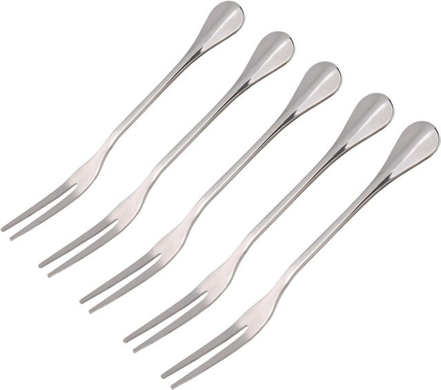 5er Set Grillspieße aus Edelstahl in Silber für BBQ und zum Kochen von Obst und Snacks - Bild 1