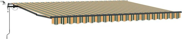 vidaXL Markisenstoff aus Polyester in Grün-Gelb, Breite: 450 cm, Tiefe: 300 cm - Bild 1