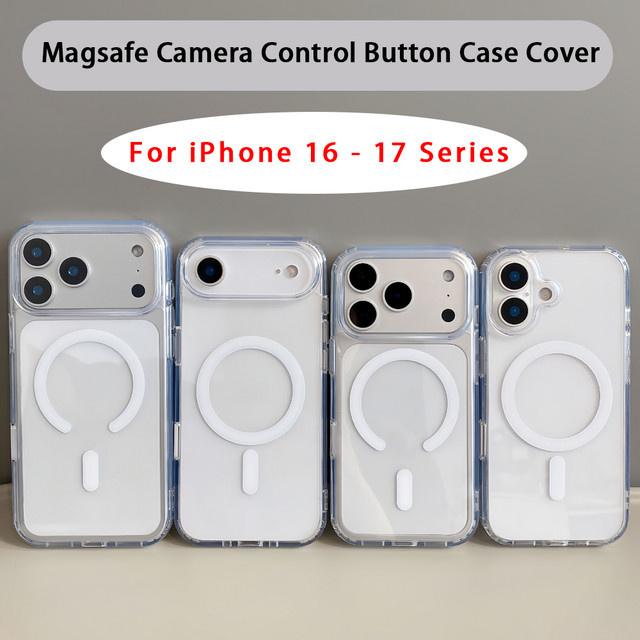 DIXSG Magnetische Acryl-Schutzhülle für iPhone 17, 17 Pro, 17 Pro Max und iPhone 16, 16 Pro, 16 Pro Max mit transparenter Kamera-Steuerung und Capture-Taste-Hülle - Bild 1