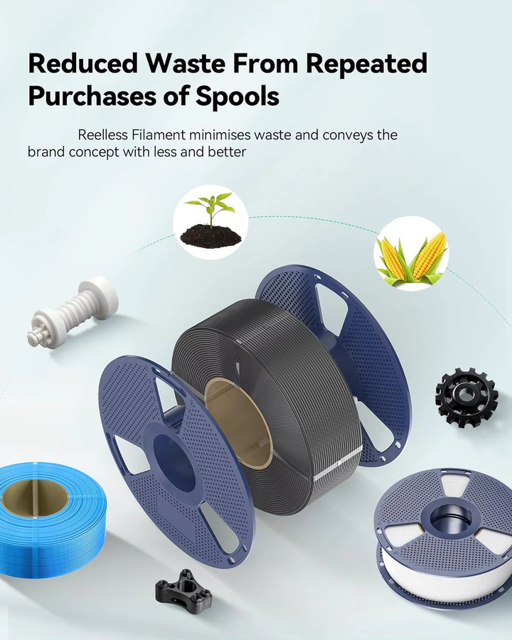 JAYO PLA+ Filament 1,75mm Nachfüllpack für FDM 3D-Drucker, 5,5 kg (5 x 1,1 kg) - Bild 2