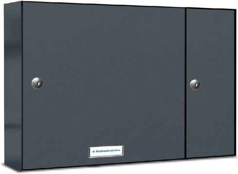 AL Briefkasten mit Zaundurchwurf für 1 Partei in Grau, B/H/T: 153,363 x 34,5 x 11,6 cm - Bild 1