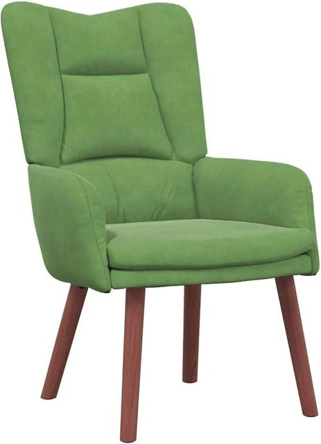 vidaXL Relaxsessel in Hellgrün aus Samt mit Armlehnen, B/T/H: 63 x 67 x 94 cm - Bild 1