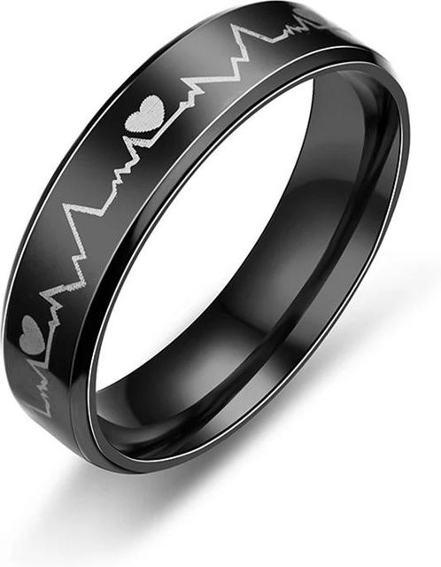 YIRAN Jewelry Ringe Edelstahl, Schwarz, Unisex - Bild 1