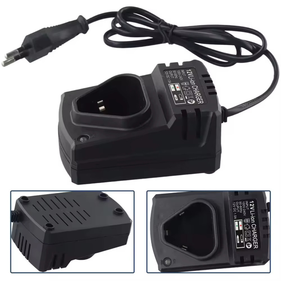 Universal 12V Elektrisches Bohrer Ladegerät für Li-Ion Akkus, Schwarz, DC US/EU Stecker, 110-240V - Bild 2