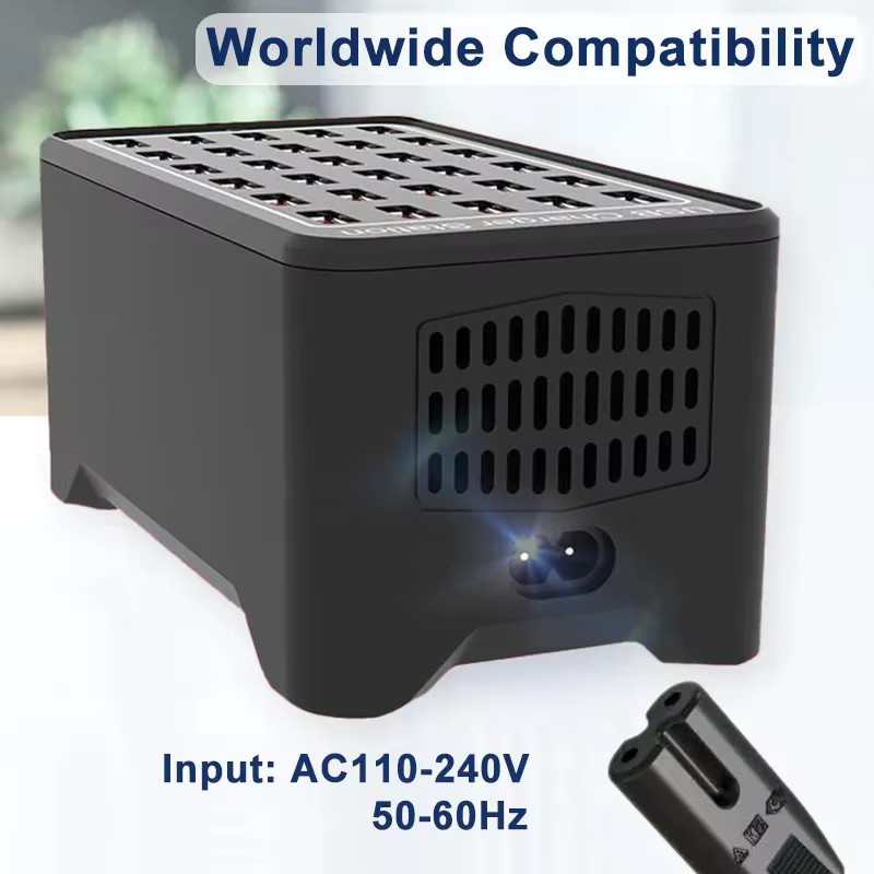 ILEPO USB-Schnellladestation mit 150 W und USB-A Ports in Schwarz als Universal Wand- und Desktop-Ladestation für dein Handy - Bild 2