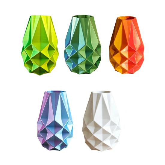 Hercules Boho-Blumenvase in Weiß mit geometrischer Form aus Kunststoff für dein Zuhause - Bild 5